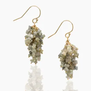 Rough Diamond Cluster Earrings