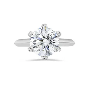 Round Brilliant Solitaire Knife Edge