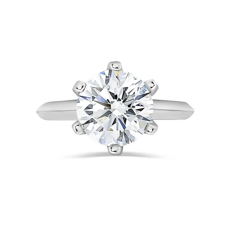 Round Brilliant Solitaire Knife Edge