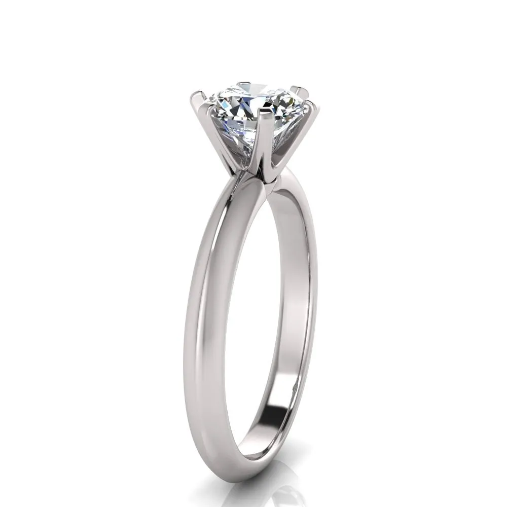 Round Brilliant Solitaire Knife Edge