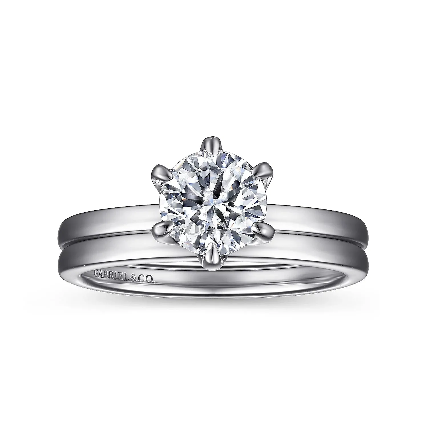 Round Claw Prong Solitaire Engagement Ring Mounting