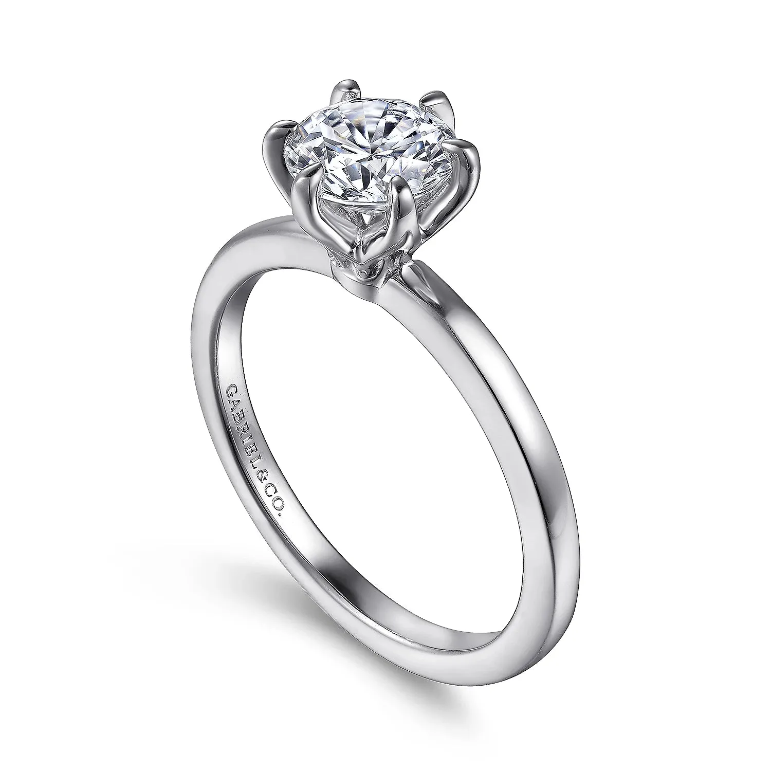 Round Claw Prong Solitaire Engagement Ring Mounting