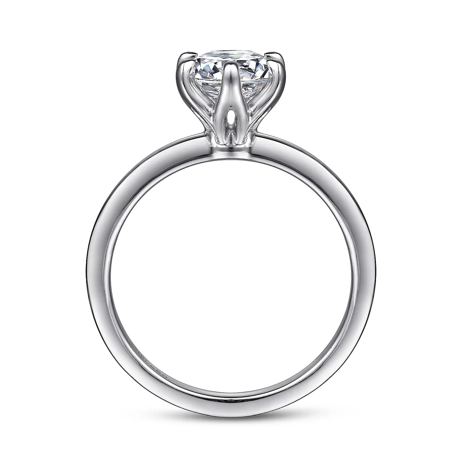 Round Claw Prong Solitaire Engagement Ring Mounting