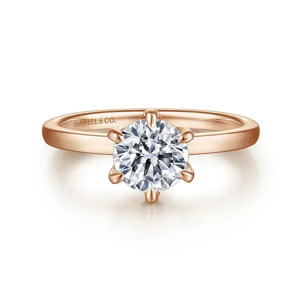 Round Claw Prong Solitaire Engagement Ring Mounting