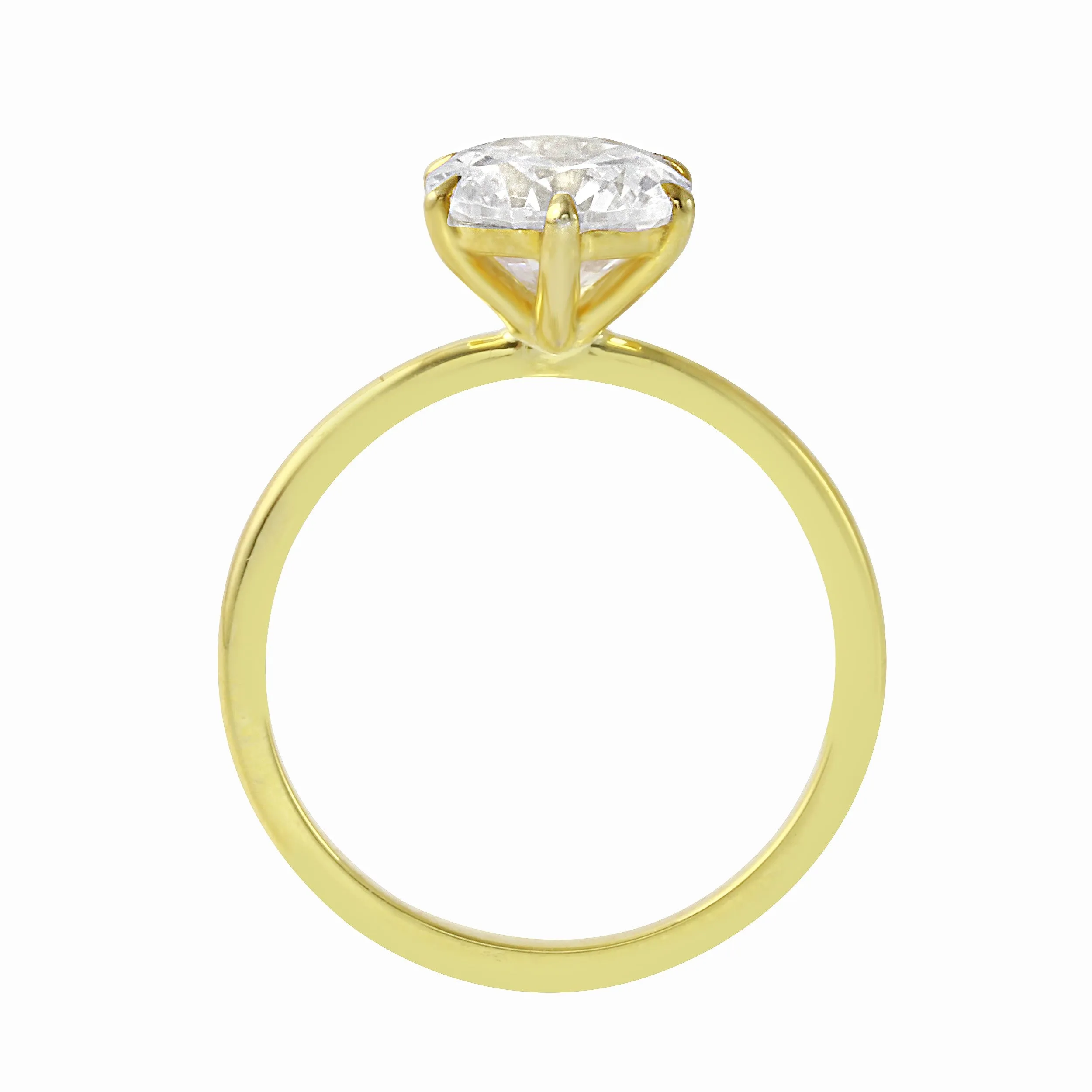 Round Diamond Six Prong Solitaire Engagement Ring