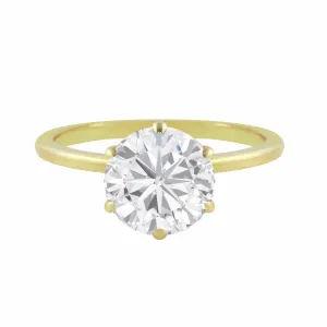 Round Diamond Six Prong Solitaire Engagement Ring