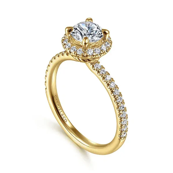 Round Halo Diamond Engagement Ring Mounting