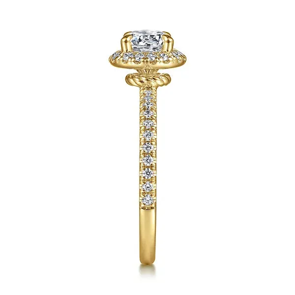 Round Halo Diamond Engagement Ring Mounting