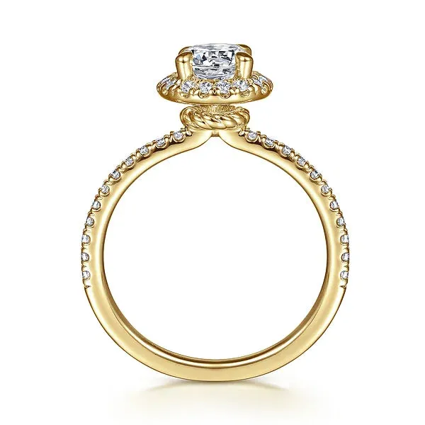 Round Halo Diamond Engagement Ring Mounting