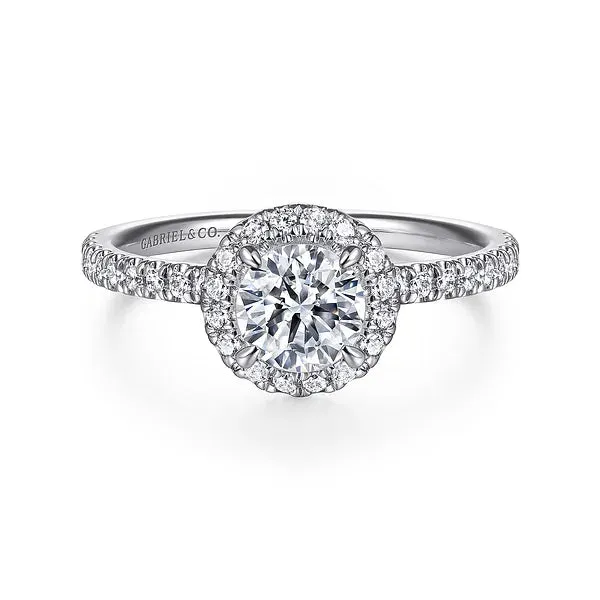 Round Halo Diamond Engagement Ring Mounting
