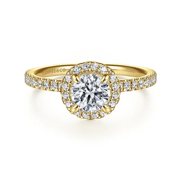 Round Halo Diamond Engagement Ring Mounting