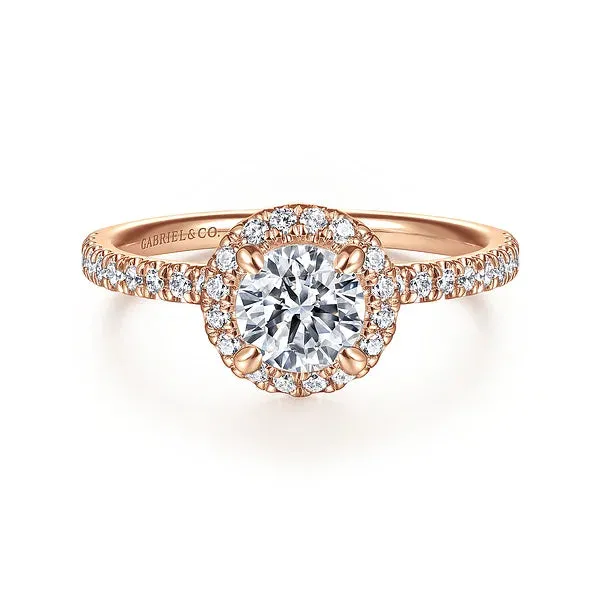 Round Halo Diamond Engagement Ring Mounting