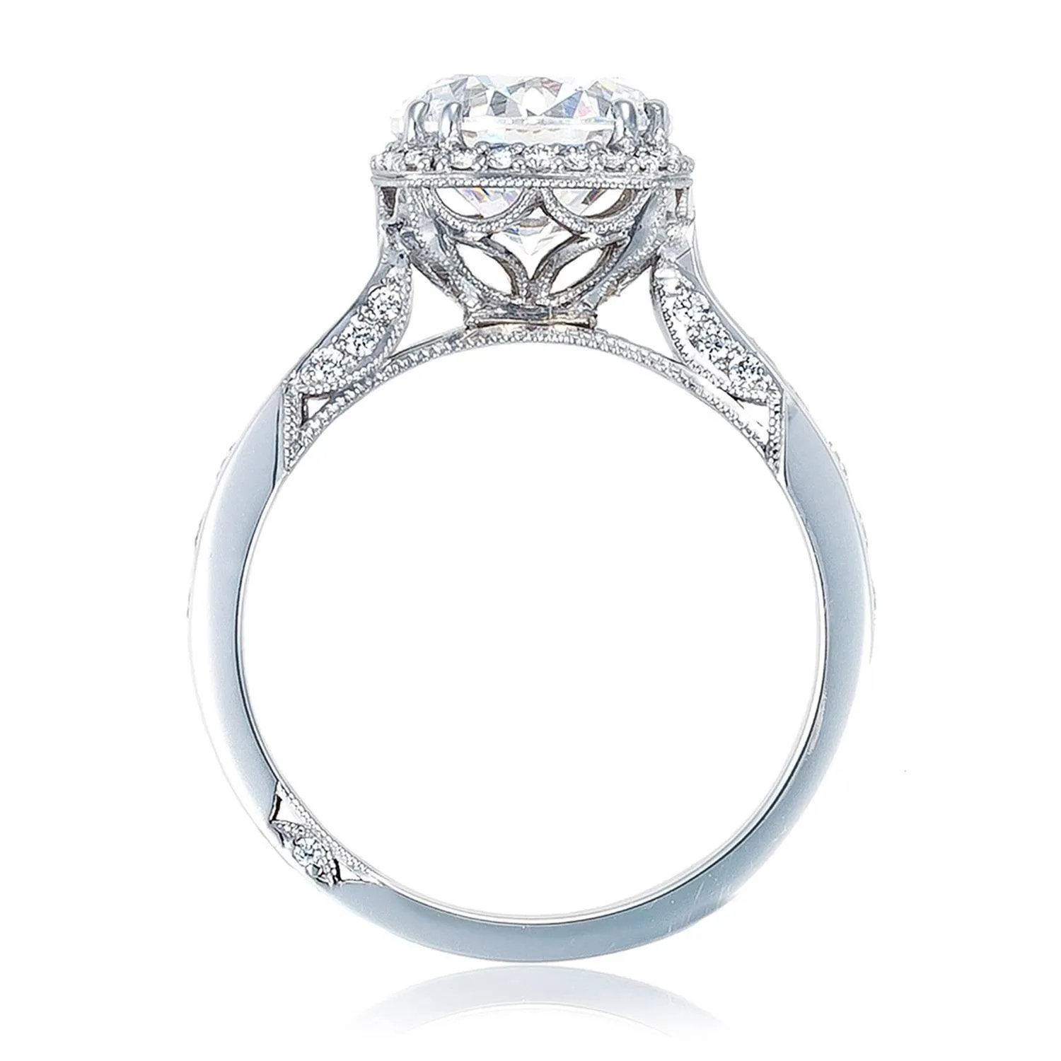 Round with Cushion Bloom Engagement Ring