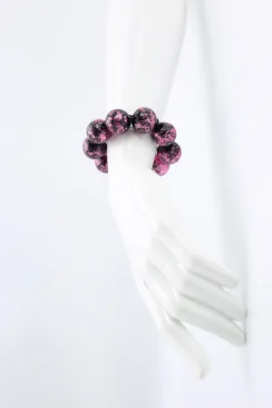 Round Wooden Beads Bracelets - Hand gilded/Hand painted