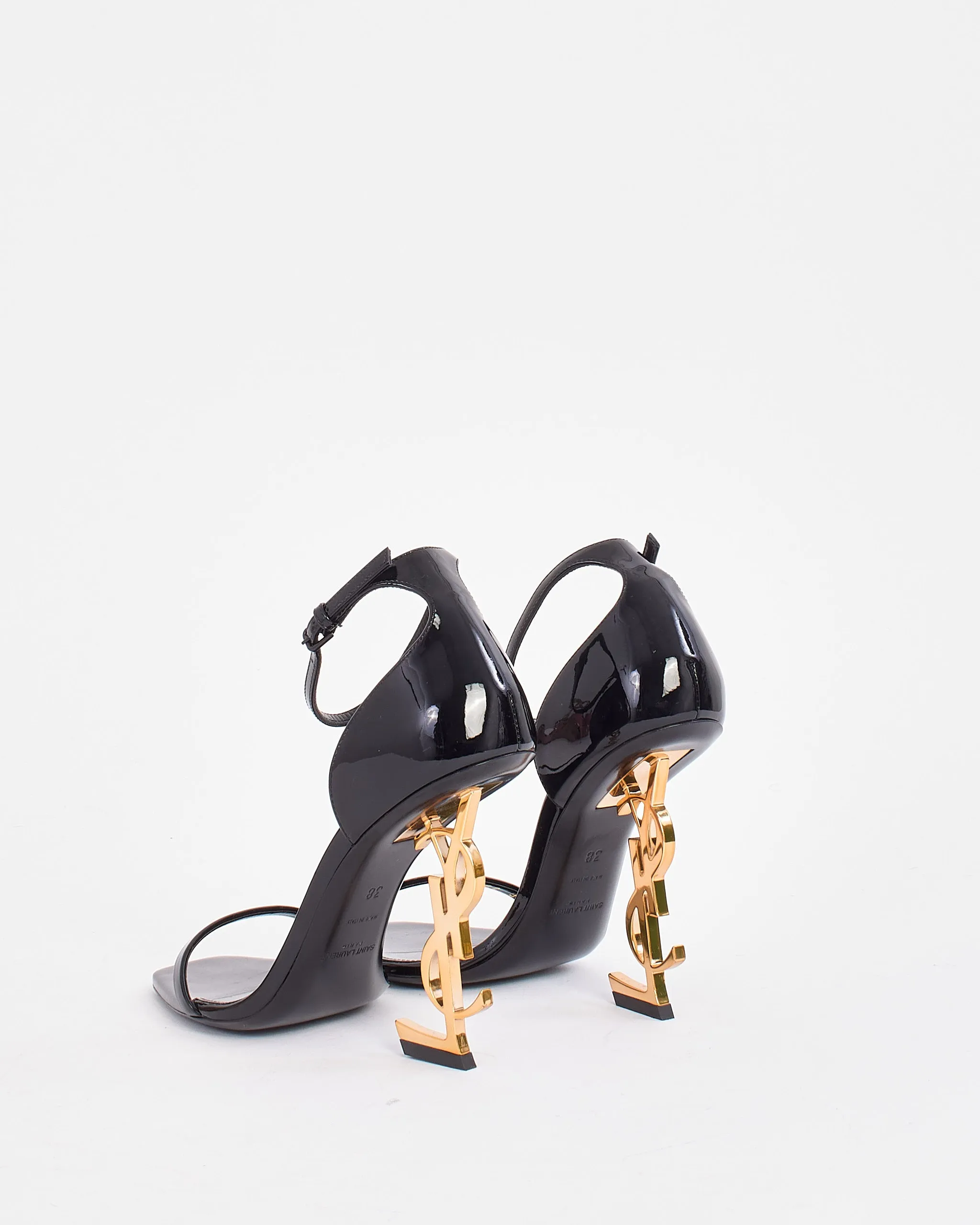 Saint Laurent Black Patent Leather Opyum Heel - 8