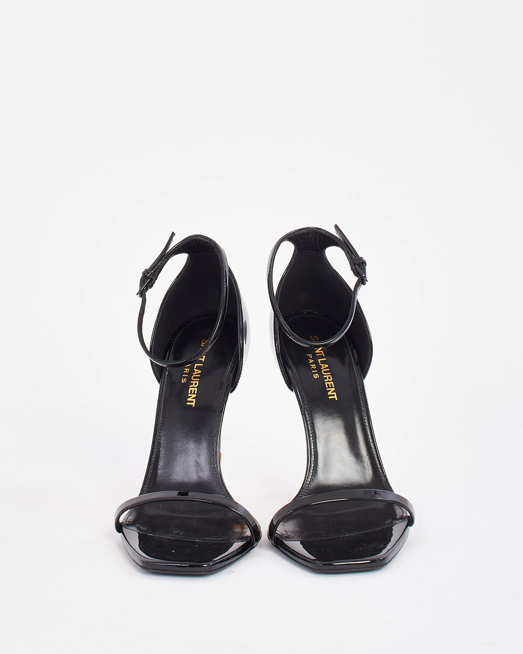 Saint Laurent Black Patent Leather Opyum Heel - 8