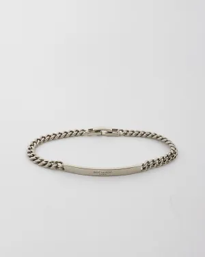Saint Laurent Silver Metal Chain Bracelet
