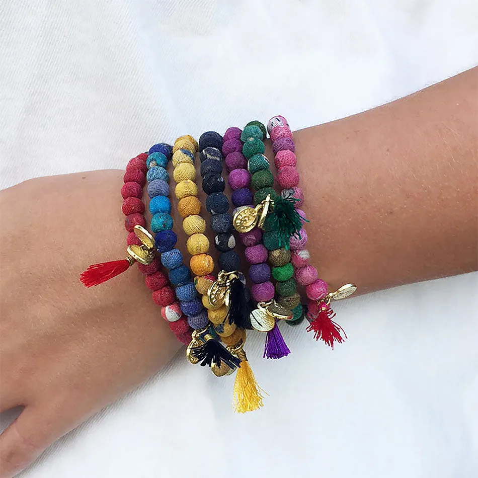 Sari Fabric  Inspirational Bracelets, India