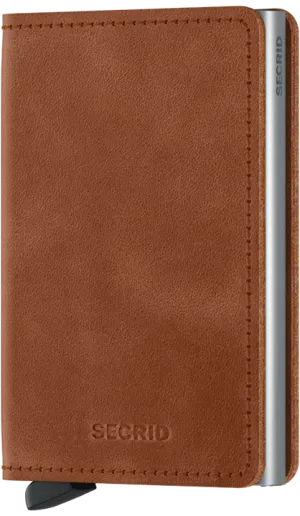 Secrid Slimwallet Vintage - Cognac-Silver
