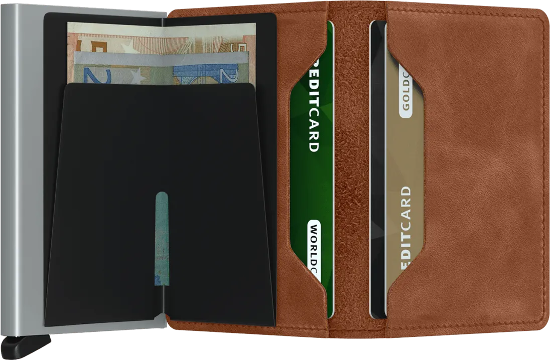 Secrid Slimwallet Vintage - Cognac-Silver