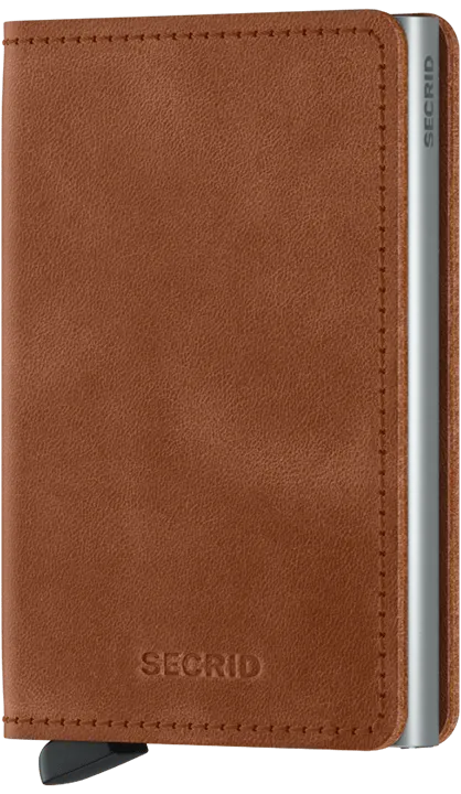 Secrid Slimwallet Vintage - Cognac-Silver