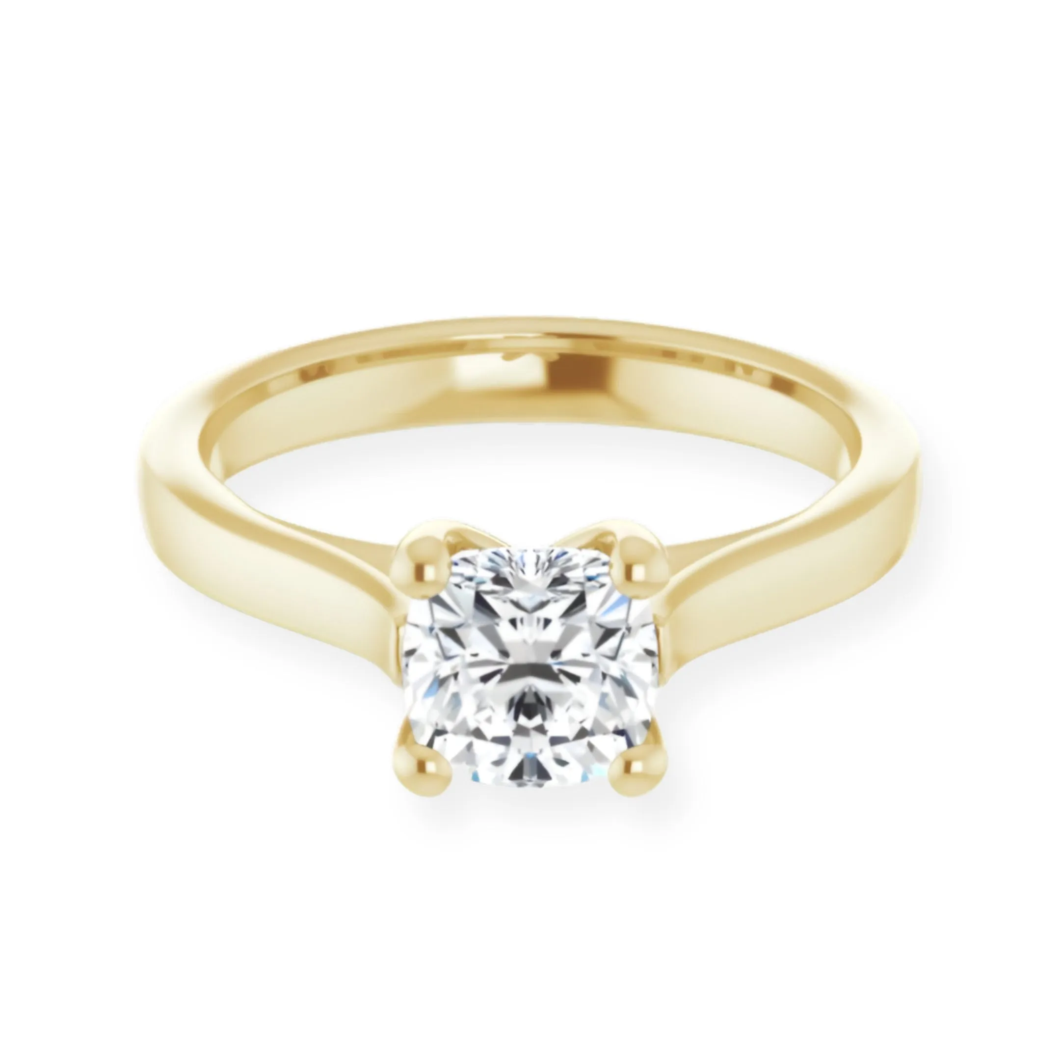 Serenity Cushion Diamond Solitaire Engagement Ring
