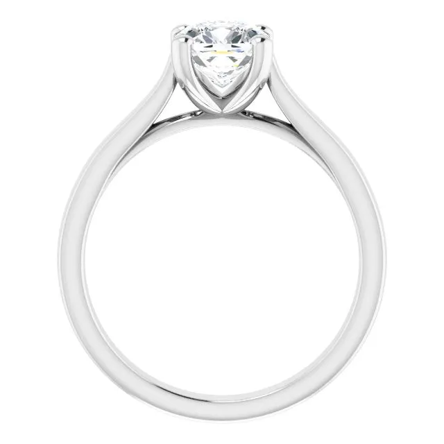 Serenity Cushion Diamond Solitaire Engagement Ring