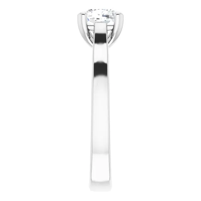 Serenity Cushion Diamond Solitaire Engagement Ring