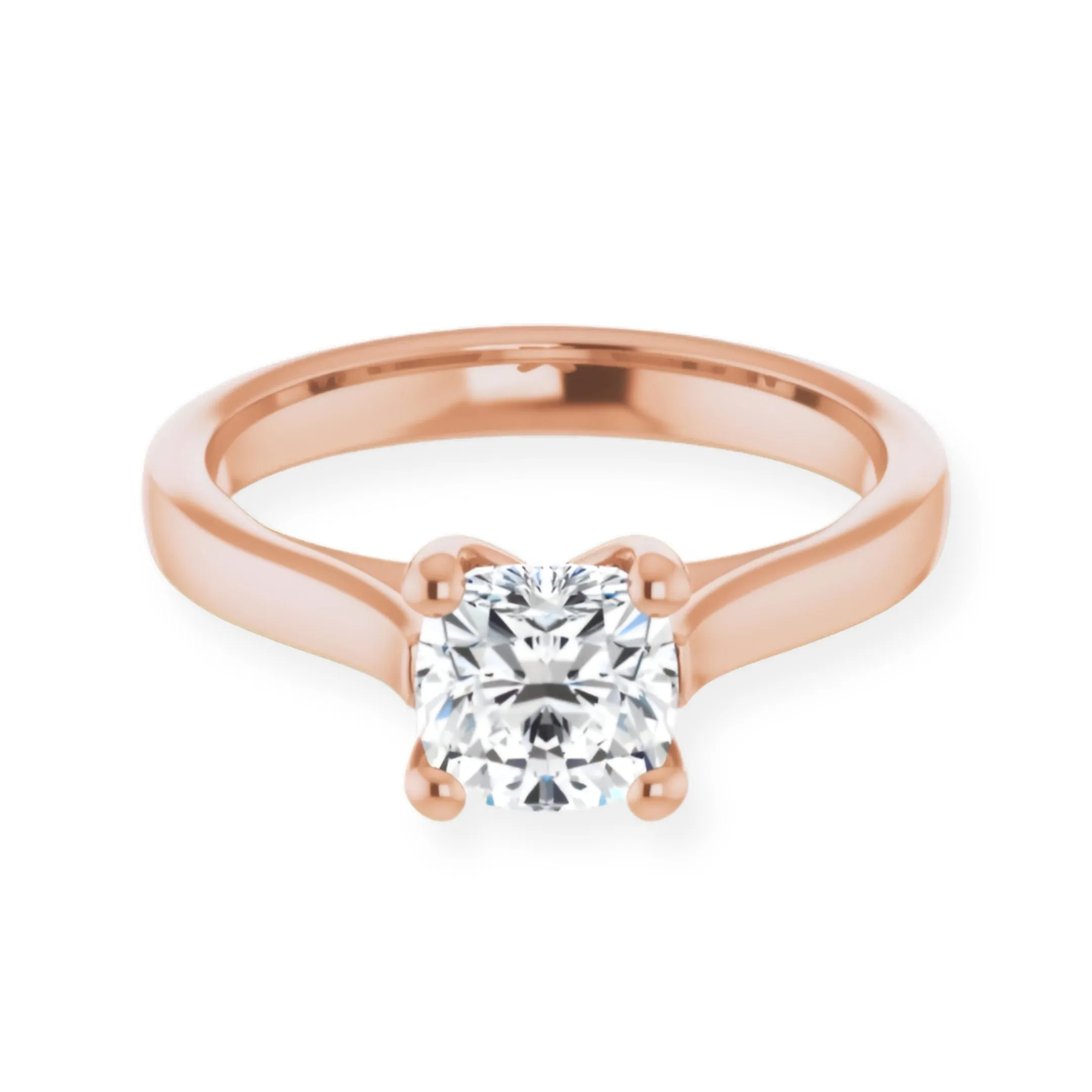 Serenity Cushion Diamond Solitaire Engagement Ring