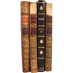Set of Four Books: Cecelia or Memoirs of an Heiress by Frances (Fanny) Burney