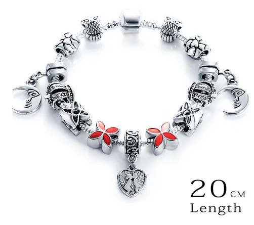 Silver Antique Charm Beads Bracelets