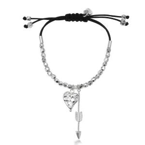 SILVER HEART AND ARROW CHARM  BRACELETS #296SV2301