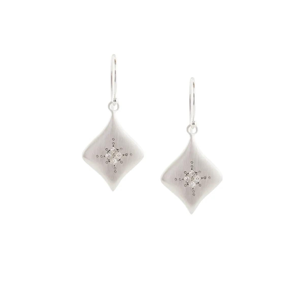 Silver Night Diamond Earrings