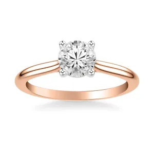 Sincerely, Springer's Rose Gold Round Solitaire Engagement Setting with White Gold Head