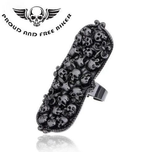 Skulls Knuckle Ring