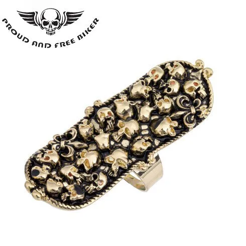 Skulls Knuckle Ring