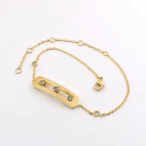 Sliding CZ Charming Bracelet