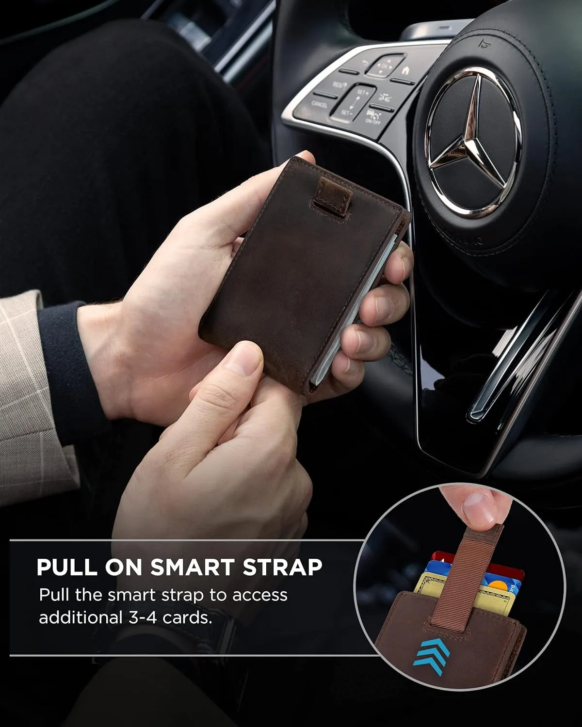 Slim Bifold Wallets for Men with Money Clip, Genuine Leather Front Pocket Wallets