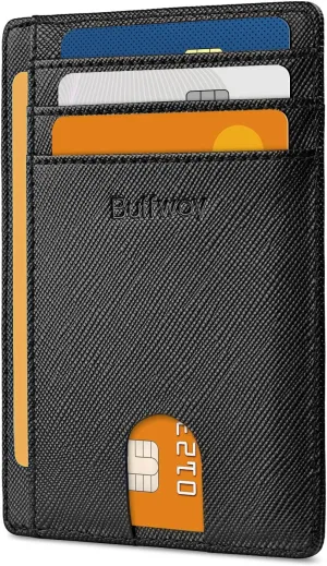 Slim Front Pocket Wallets RFID Blocking Leather Credit Cards Holder