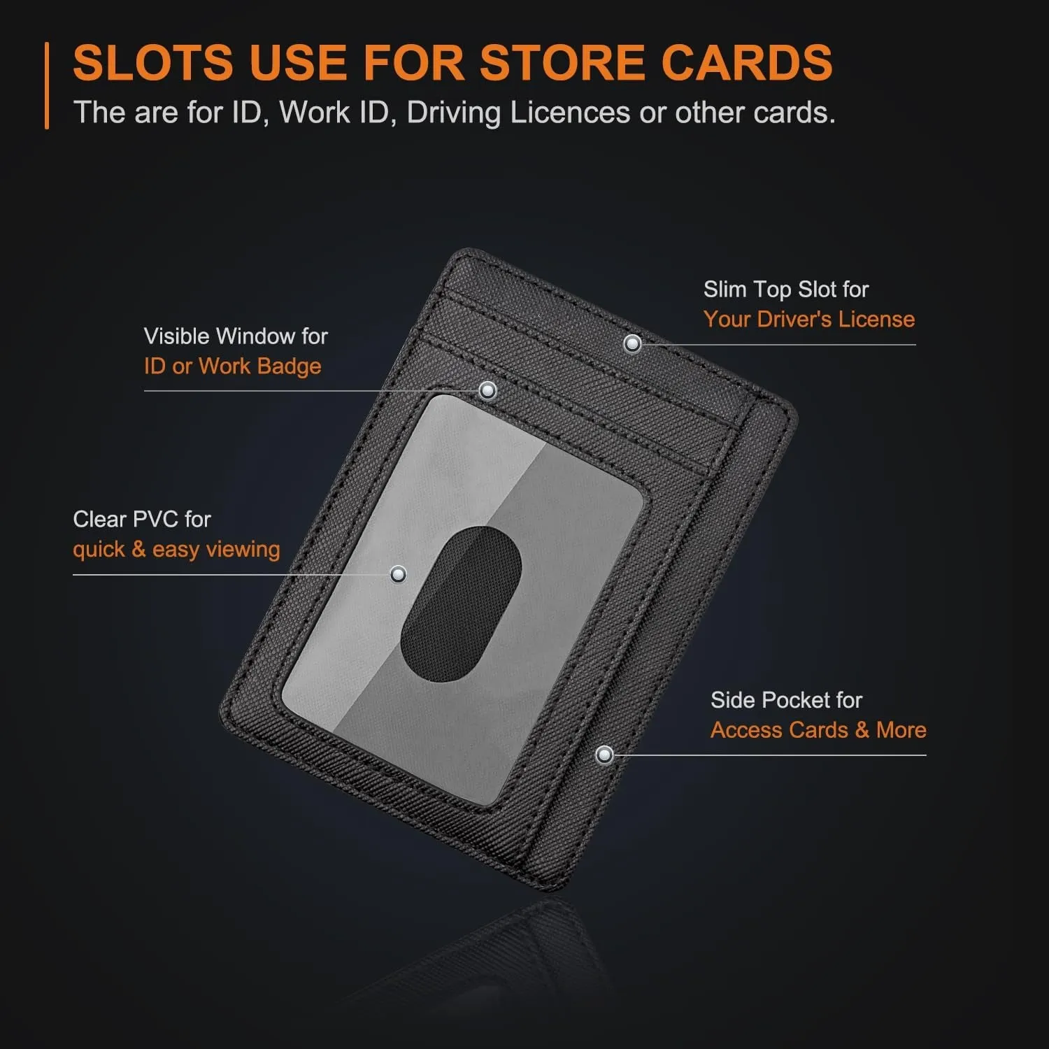 Slim Front Pocket Wallets RFID Blocking Leather Credit Cards Holder