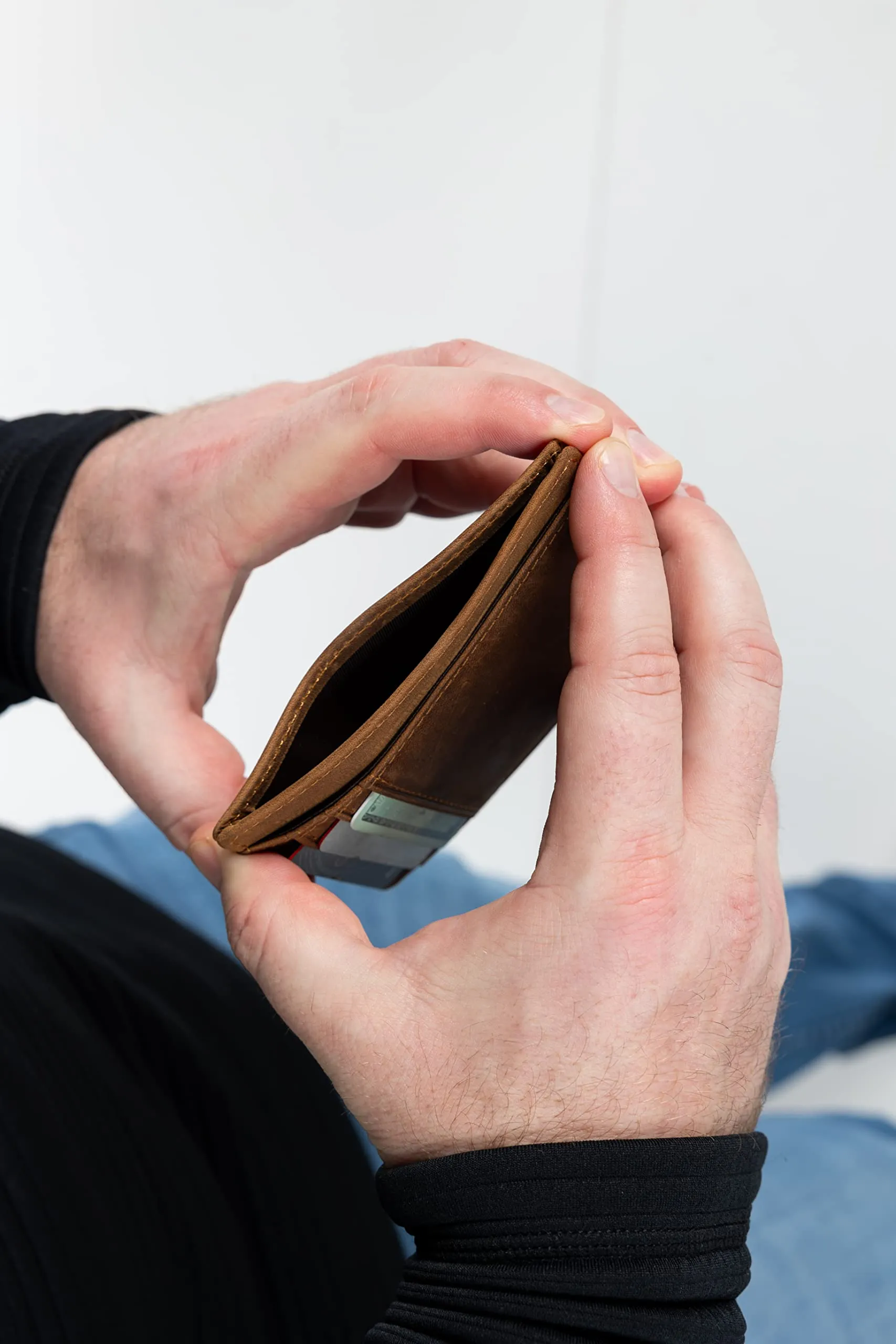 Slim Leather Card Holder by Funky Junque