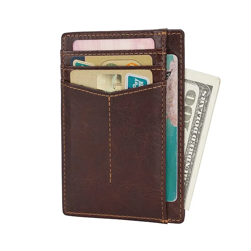 Slim Leather Card Holder by Funky Junque