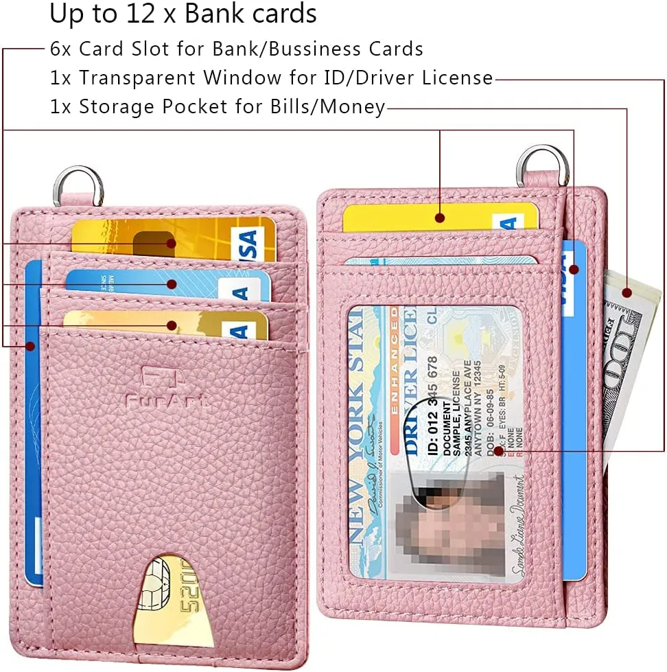 Slim Minimalist Credit Card Wallet RFID Blocking Front Pocket Wallets