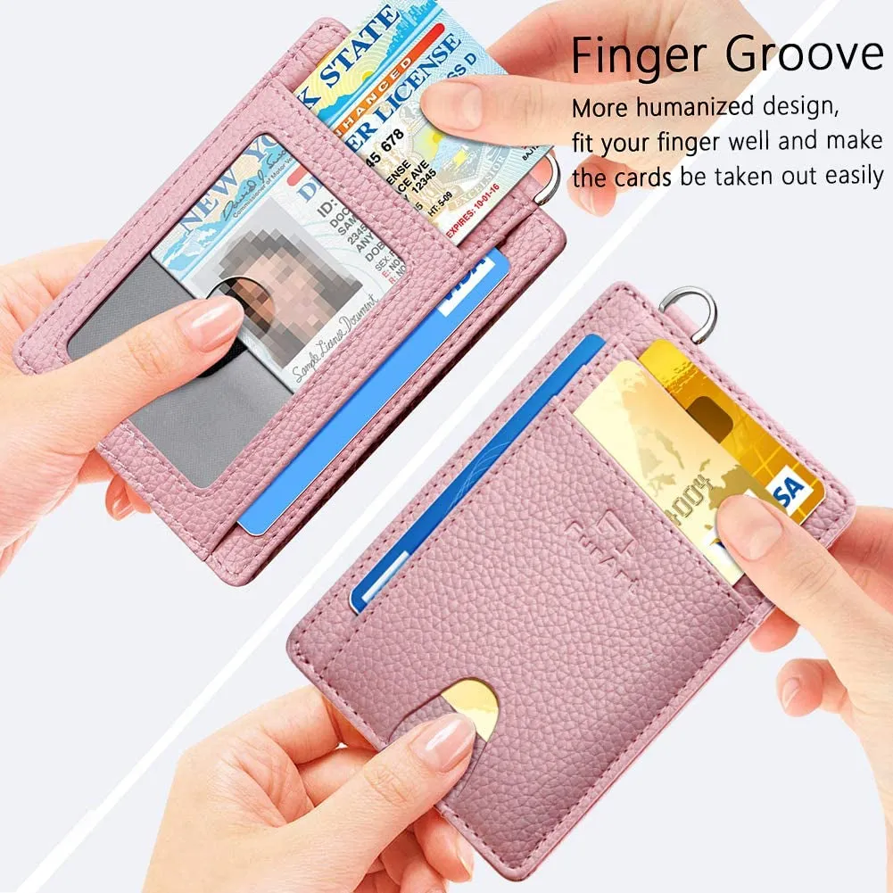 Slim Minimalist Credit Card Wallet RFID Blocking Front Pocket Wallets
