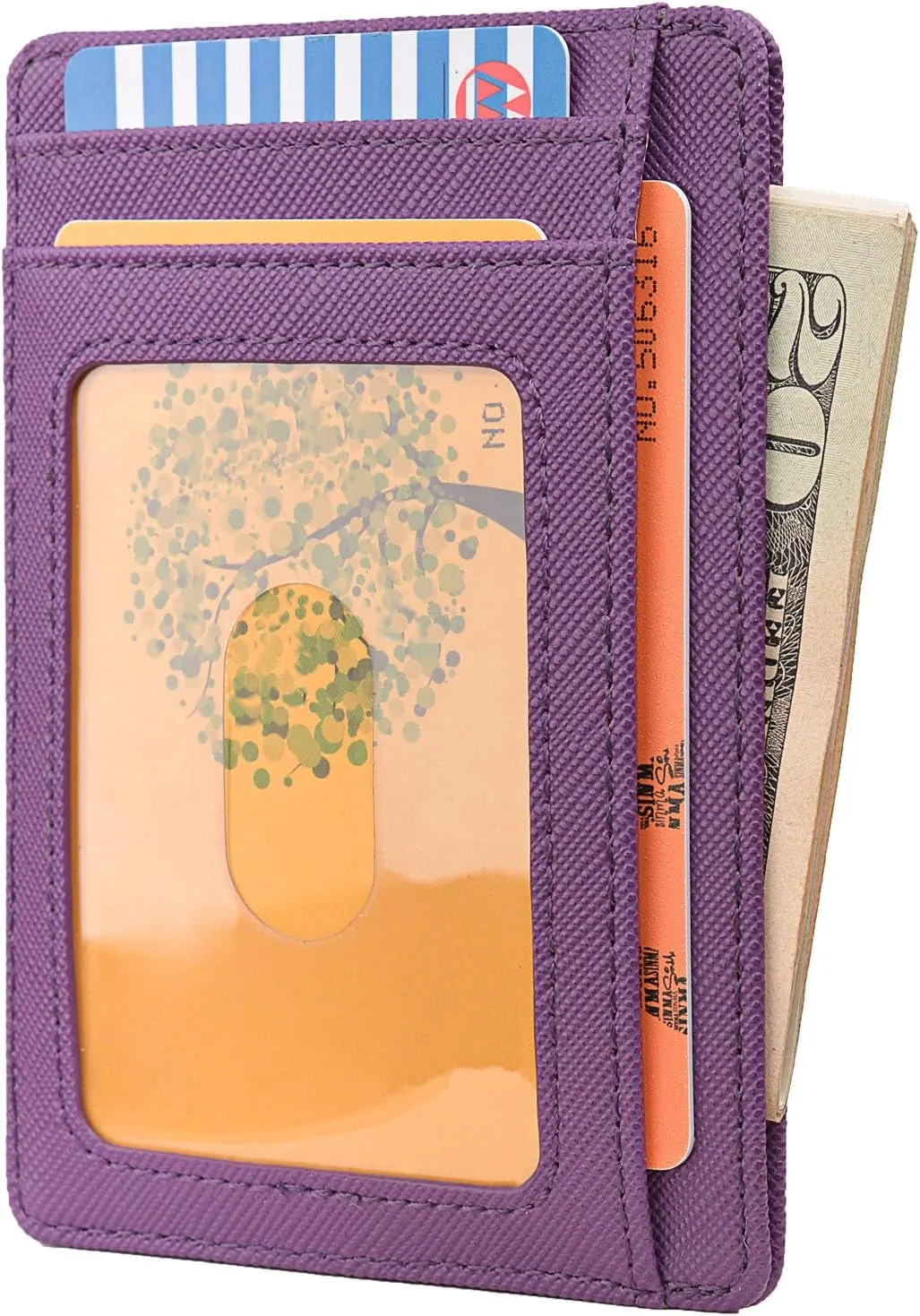 Slim Minimalist Front Pocket RFID Blocking Leather Wallets