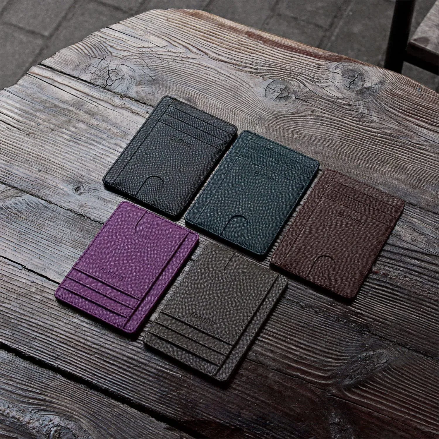 Slim Minimalist Front Pocket RFID Blocking Leather Wallets