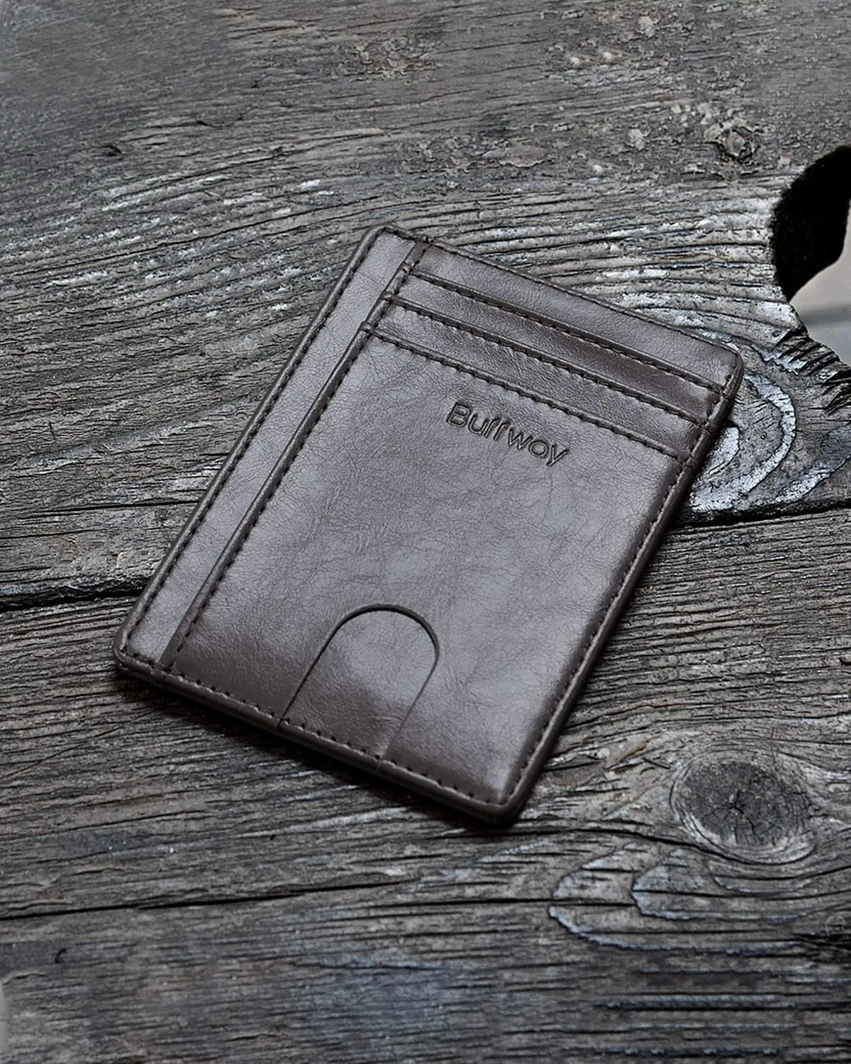 Slim Minimalist Front Pocket Wallets, RFID Blocking Leather Card Holder
