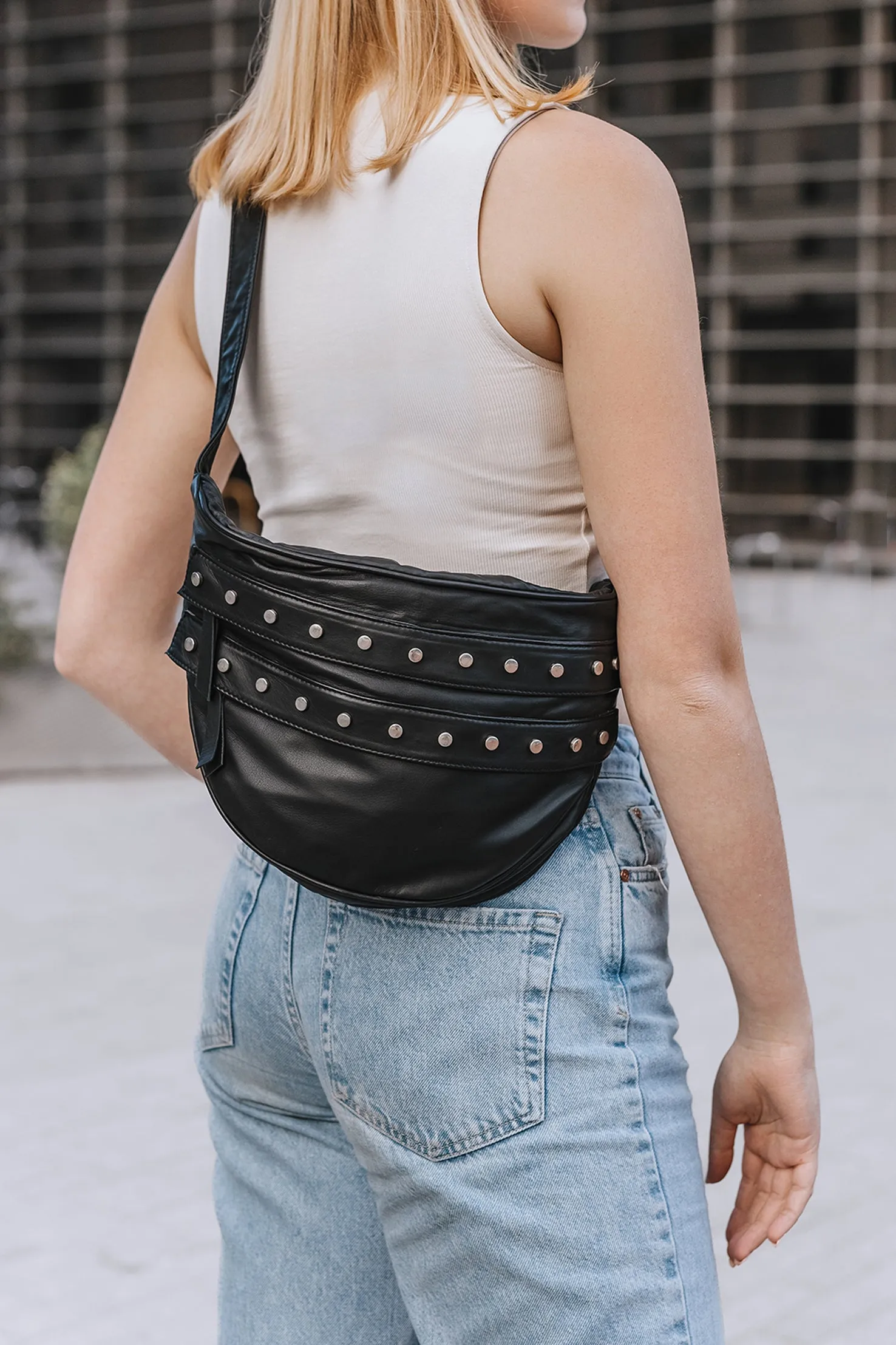 Soft leather Oversized Bum bag