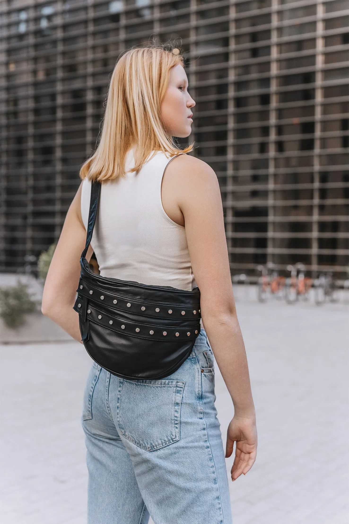 Soft leather Oversized Bum bag