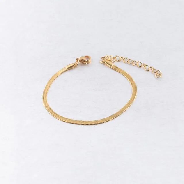 Solid Flat Snake Dome Bracelet